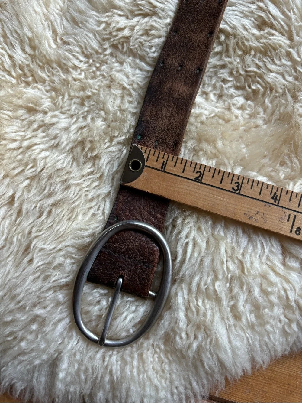 Vintage Distressed Leather Belt